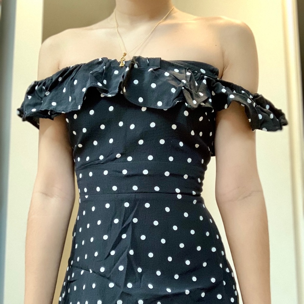 Zara polka dot ruffle dress - Picture 2 of 8